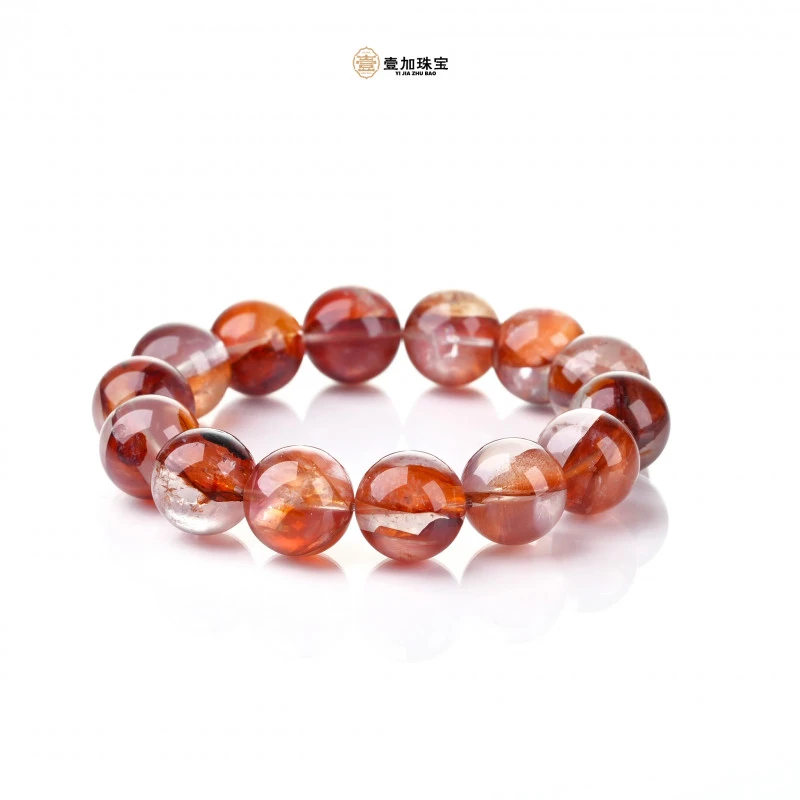 壹加师姐|手工设计红胶花水晶多宝手串多样性发一#280