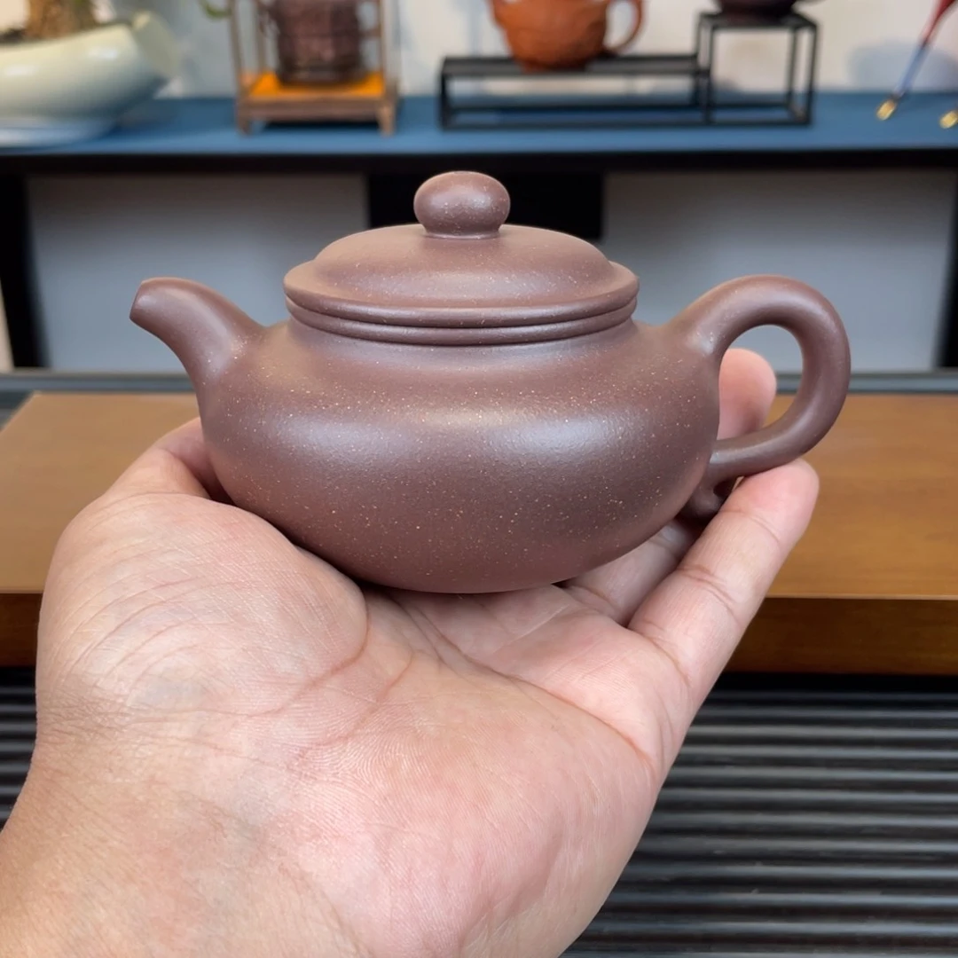 紫砂茶壶底槽青仿古220cc