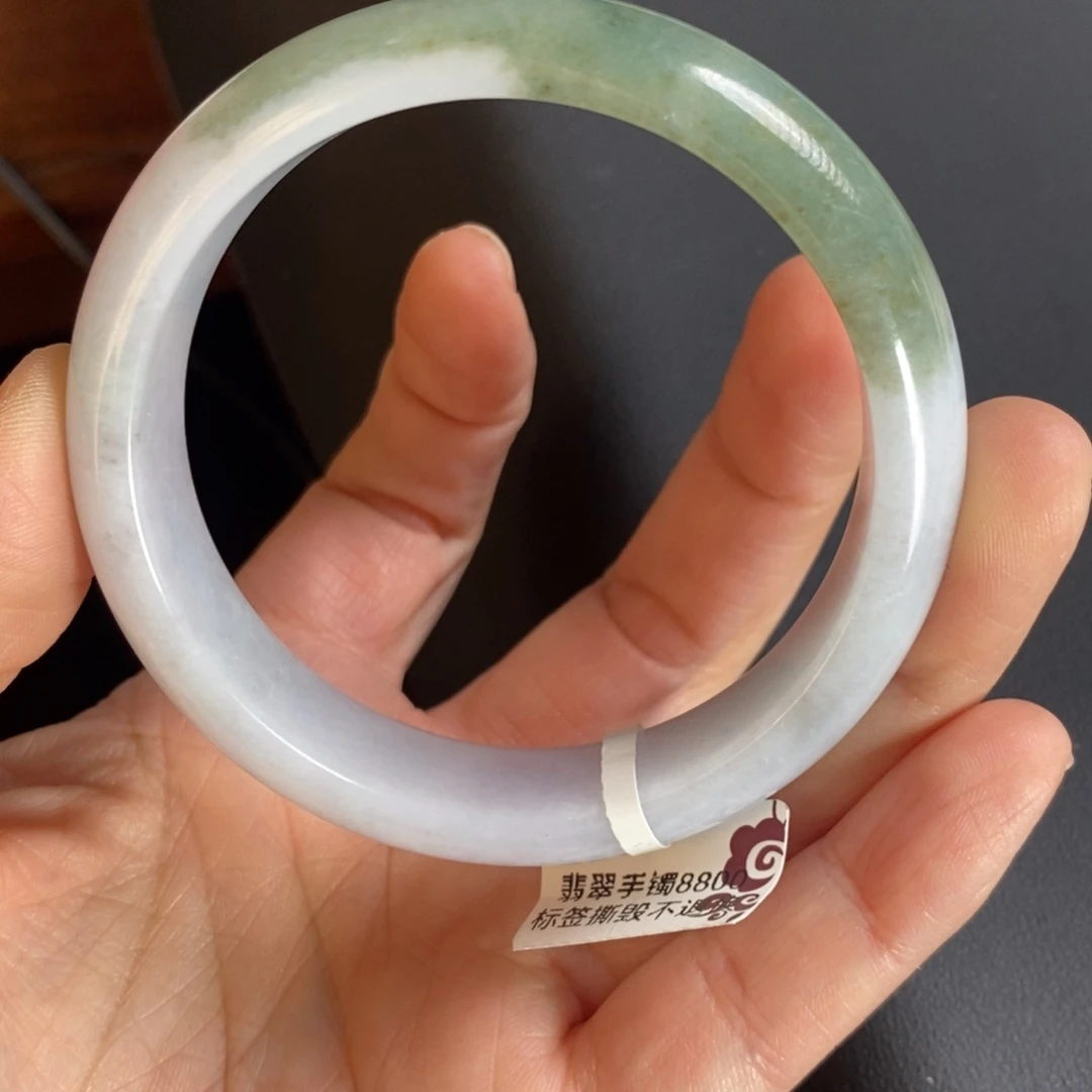 翡翠手镯未镶嵌珂***奶59圈口
