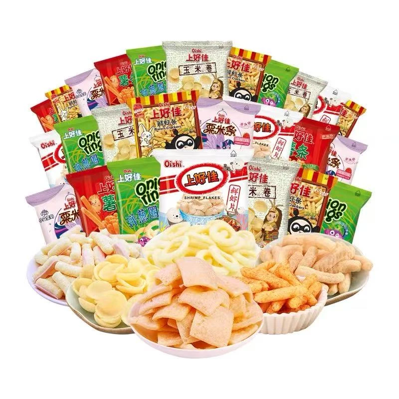 （对对碰）上好佳鲜虾条虾片洋葱圈休闲零食