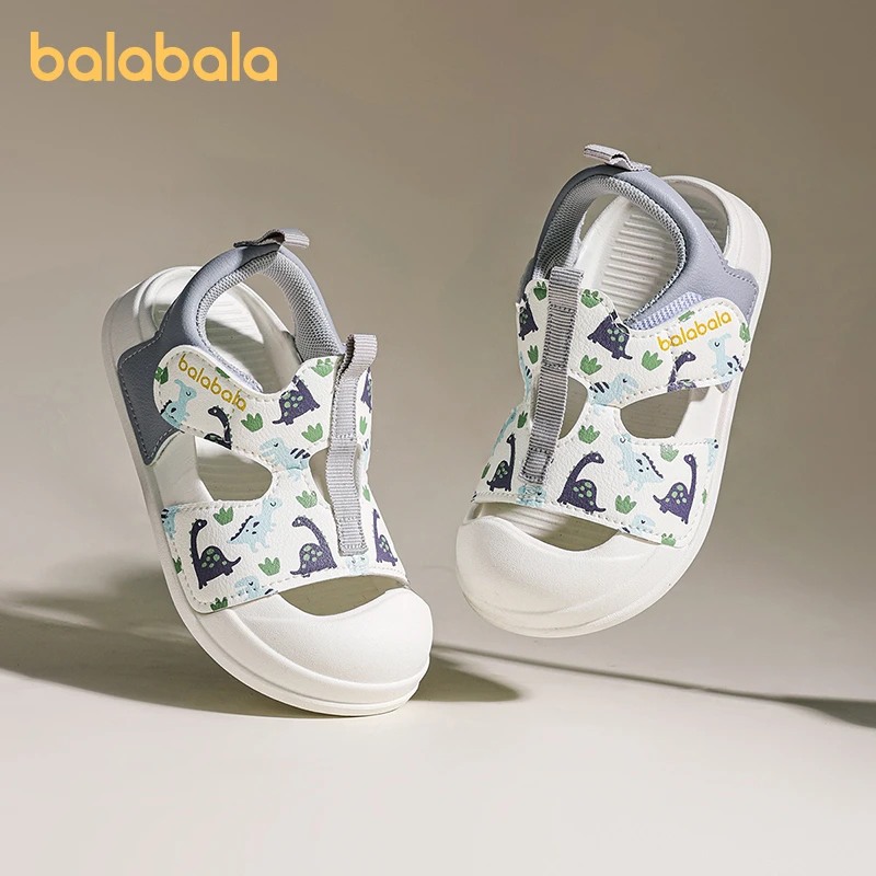 巴拉巴拉儿童印花凉鞋男童夏新款2025宝宝防滑静音女童户外学步鞋