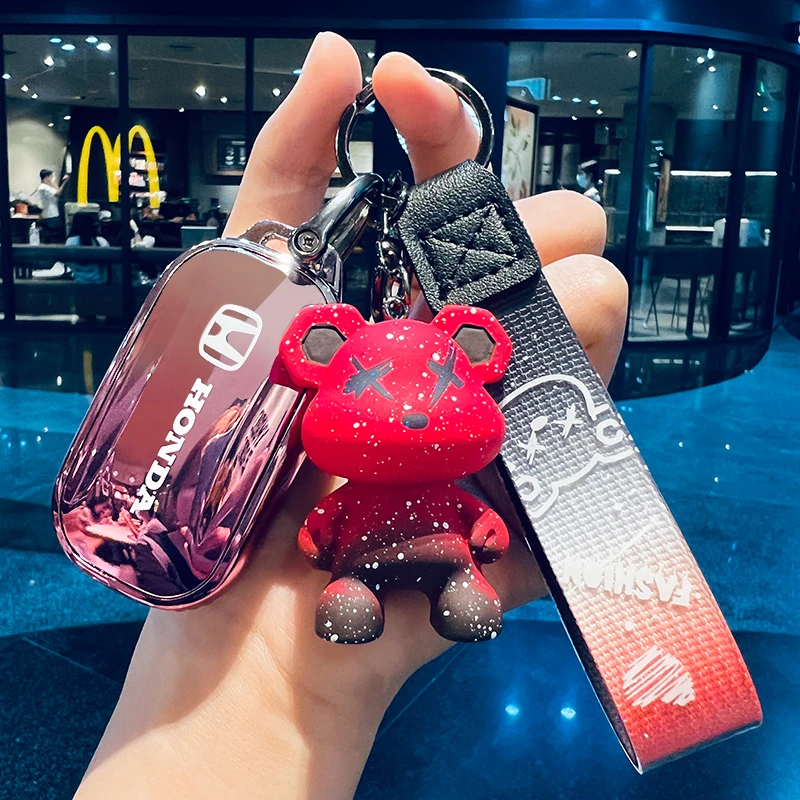 本田crv钥匙套缤智XRV飞度保护壳包思域奥德赛渐变高级感车扣男女