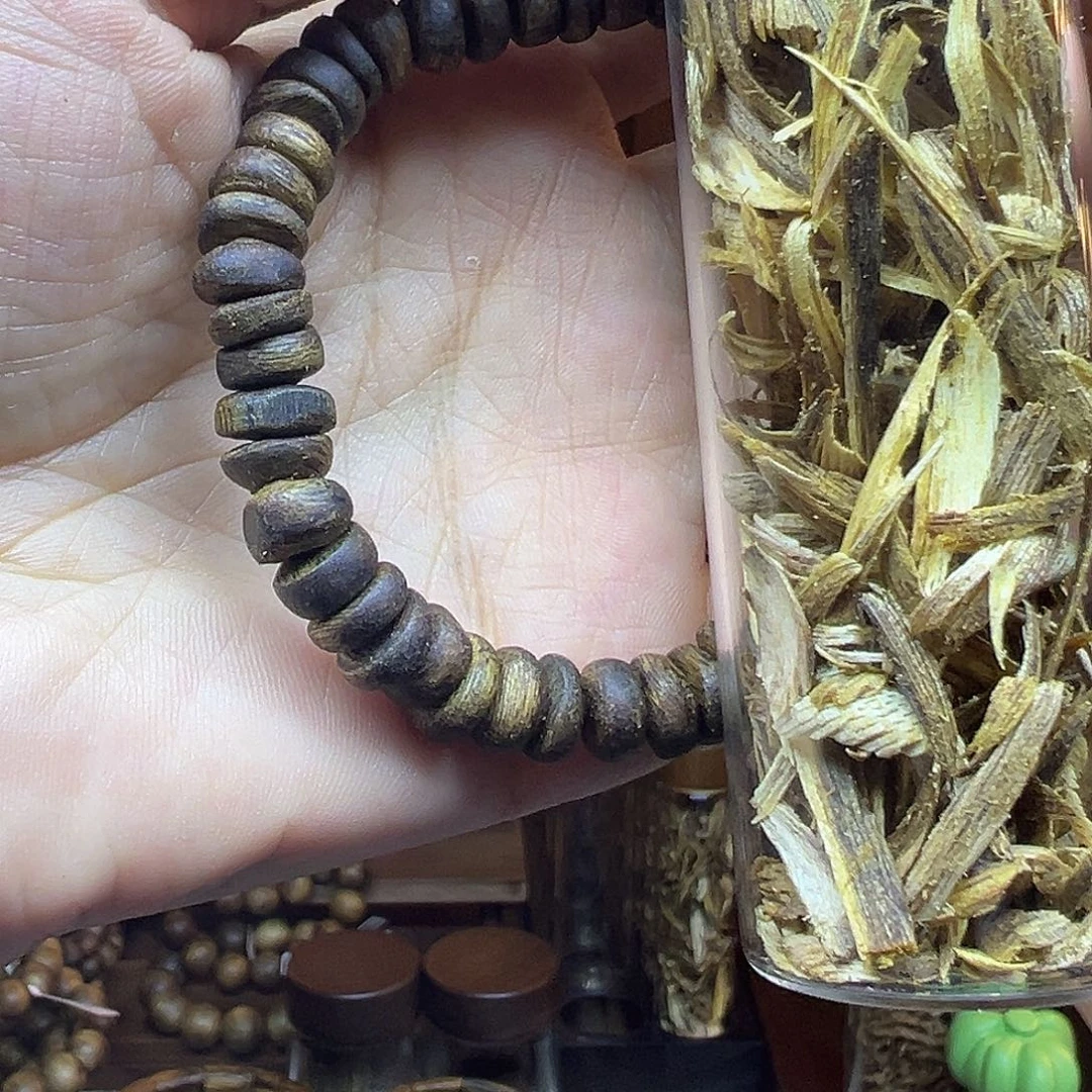 沉香沉香碎屑随型珠单圈