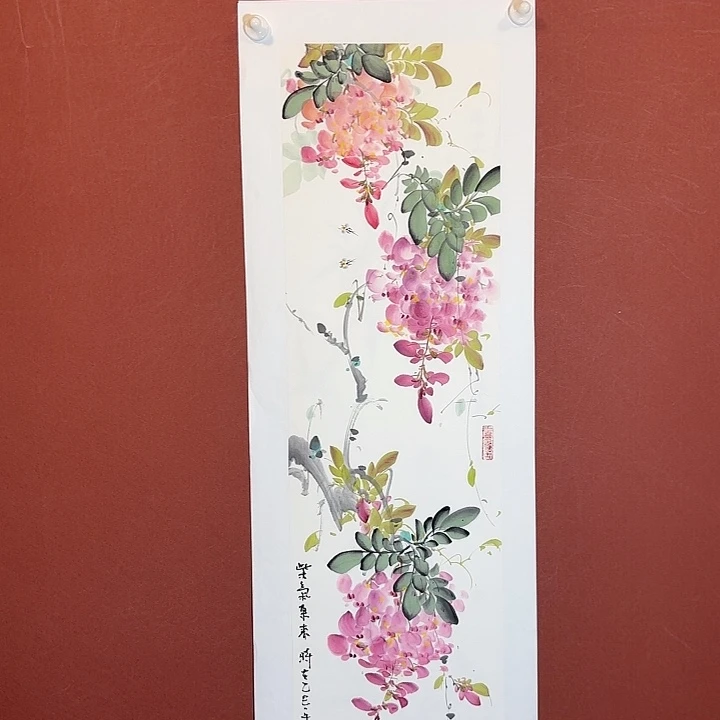 国画听兰老师花鸟