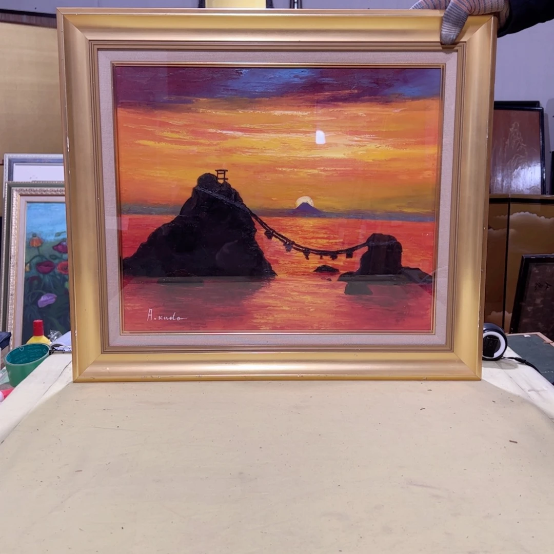 绘画腰**围屏风框画茶空间设计