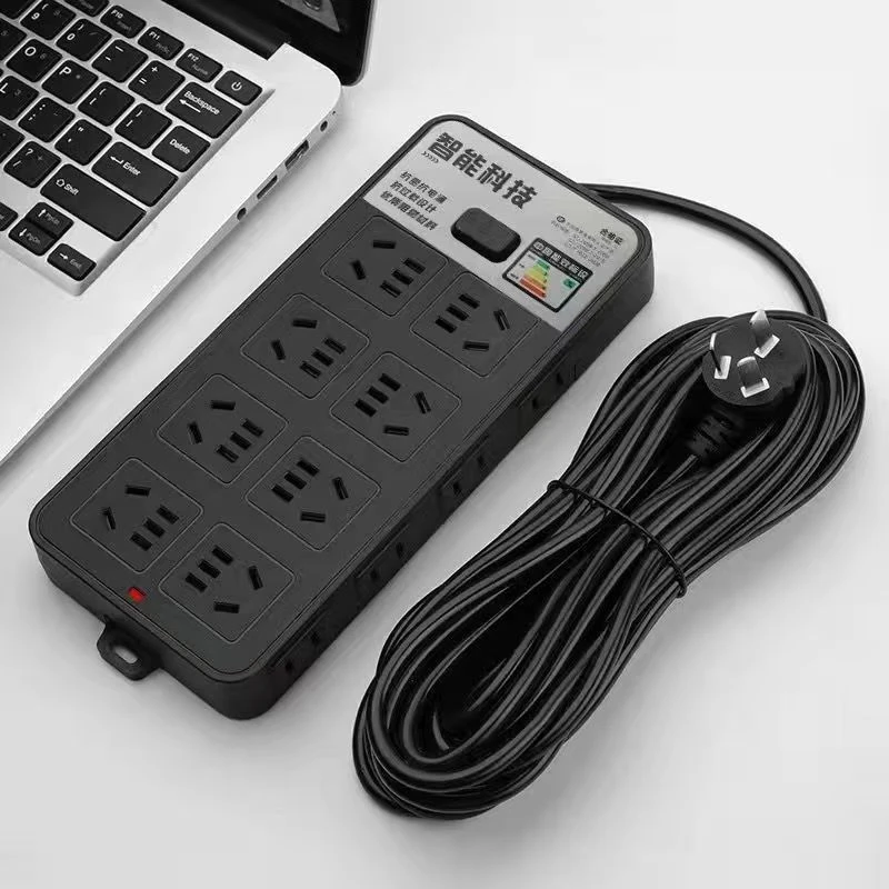 创意纯黑56孔多功能排插多孔插位电源带线开关接线板家用插座面板