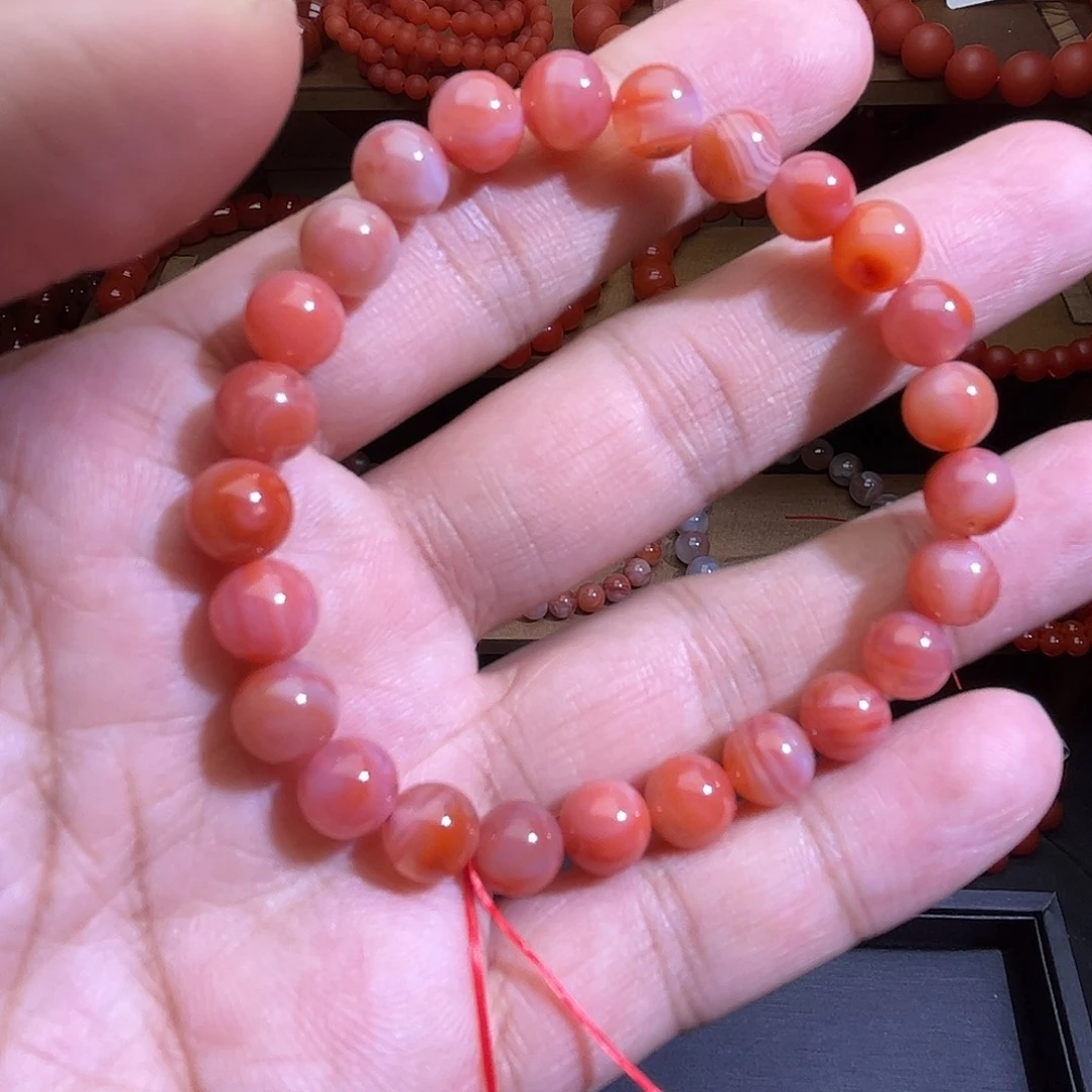 手链未镶嵌南红玛瑙8飘花手串