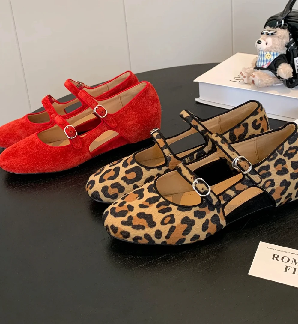 夏季平底豹纹一脚蹬中口耐脏单鞋韩版 0730-0729