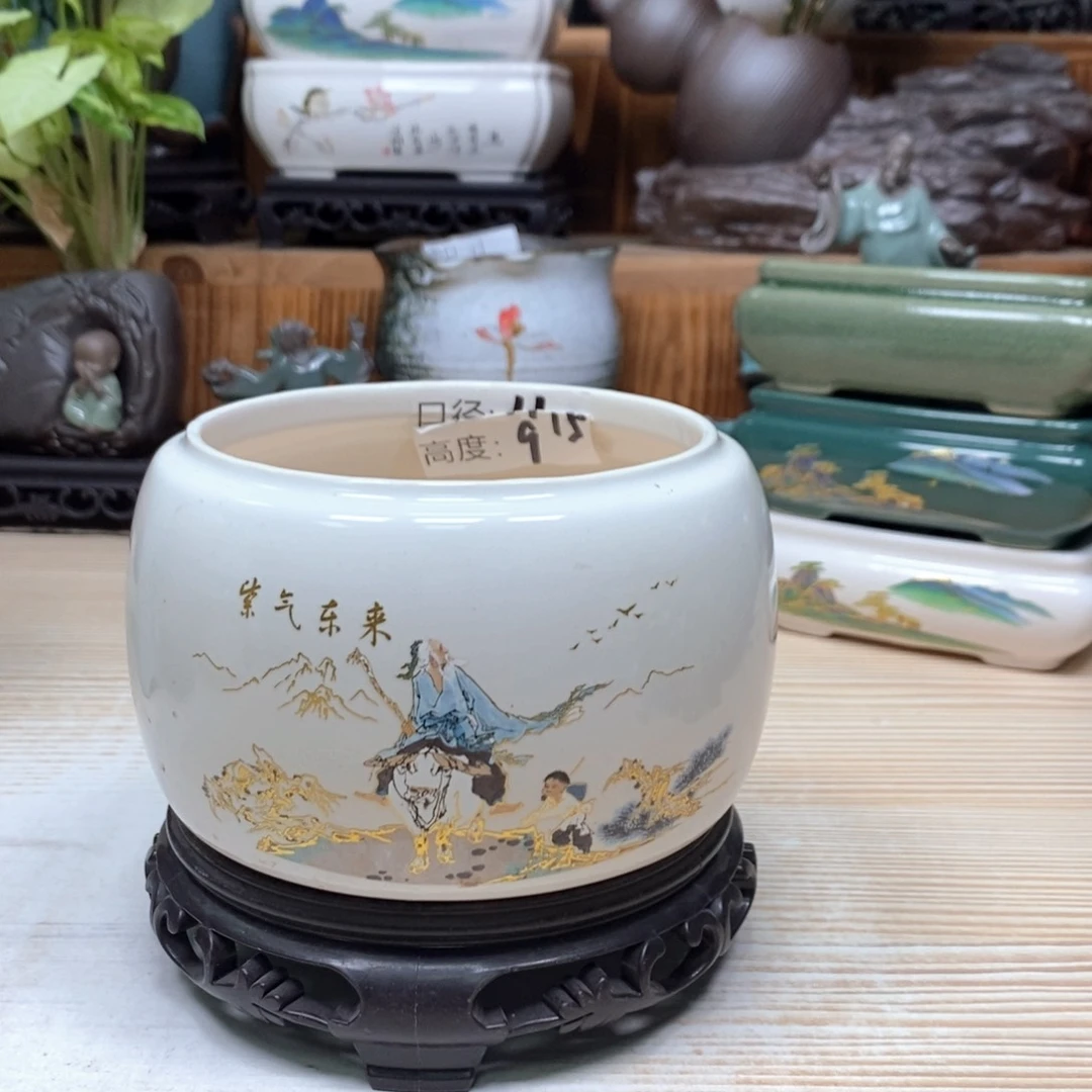 紫砂花盆陶瓷艺术花盆陶瓷