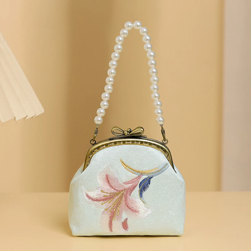 【雾里看花】新中式国风刺绣零钱包口红包手提斜挎优雅可爱百搭A790