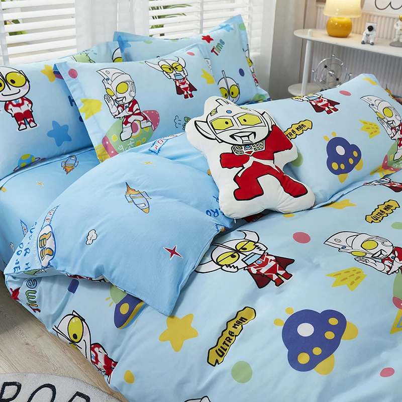 2025夏季款卡通奥特曼印花家用单双人学生宿舍 空调被 夏被四件套