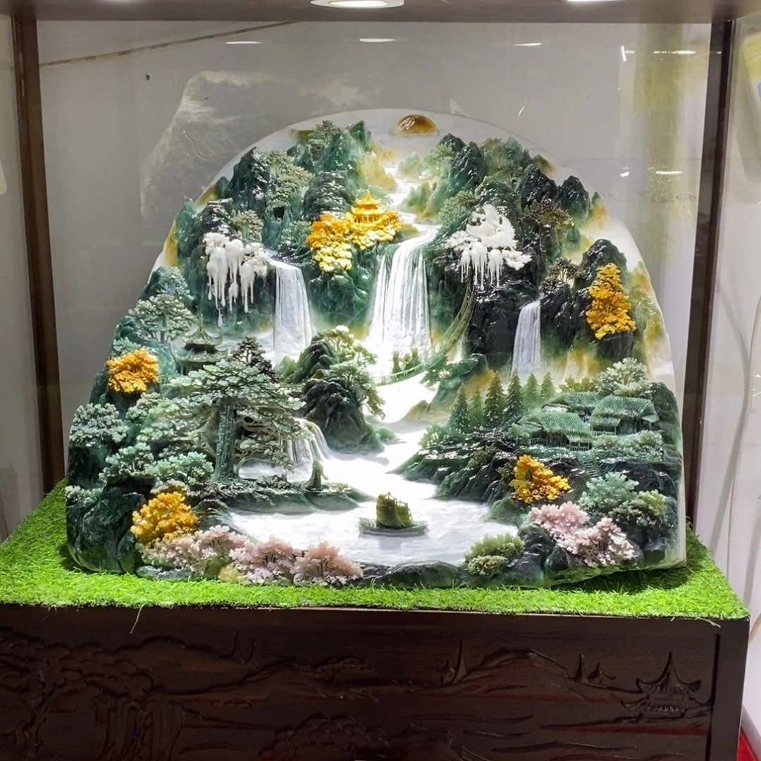 周***兵玉意境很山水手工雕刻