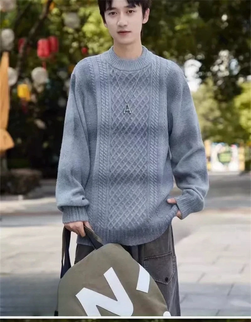 220【迪】儿童时尚休闲脏脏款圆领套头毛衣-8655