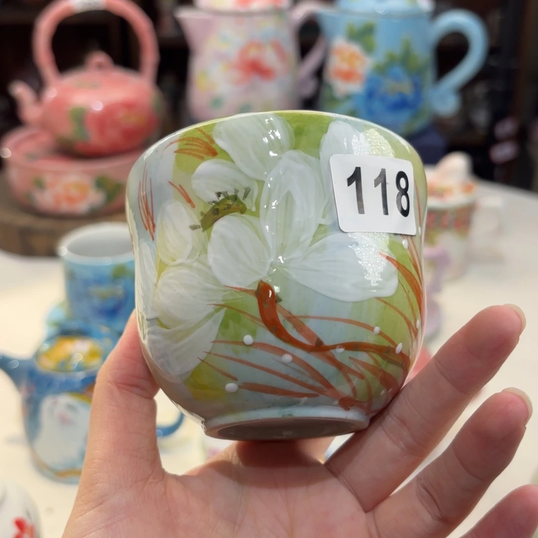 景德镇手绘高温釉下彩陶瓷茶具