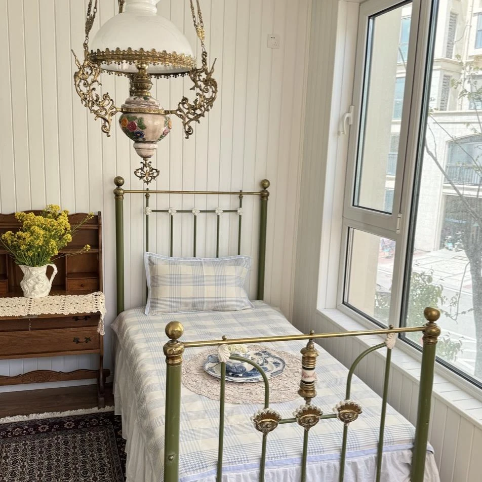 千鸟格麻棉凉席三件套