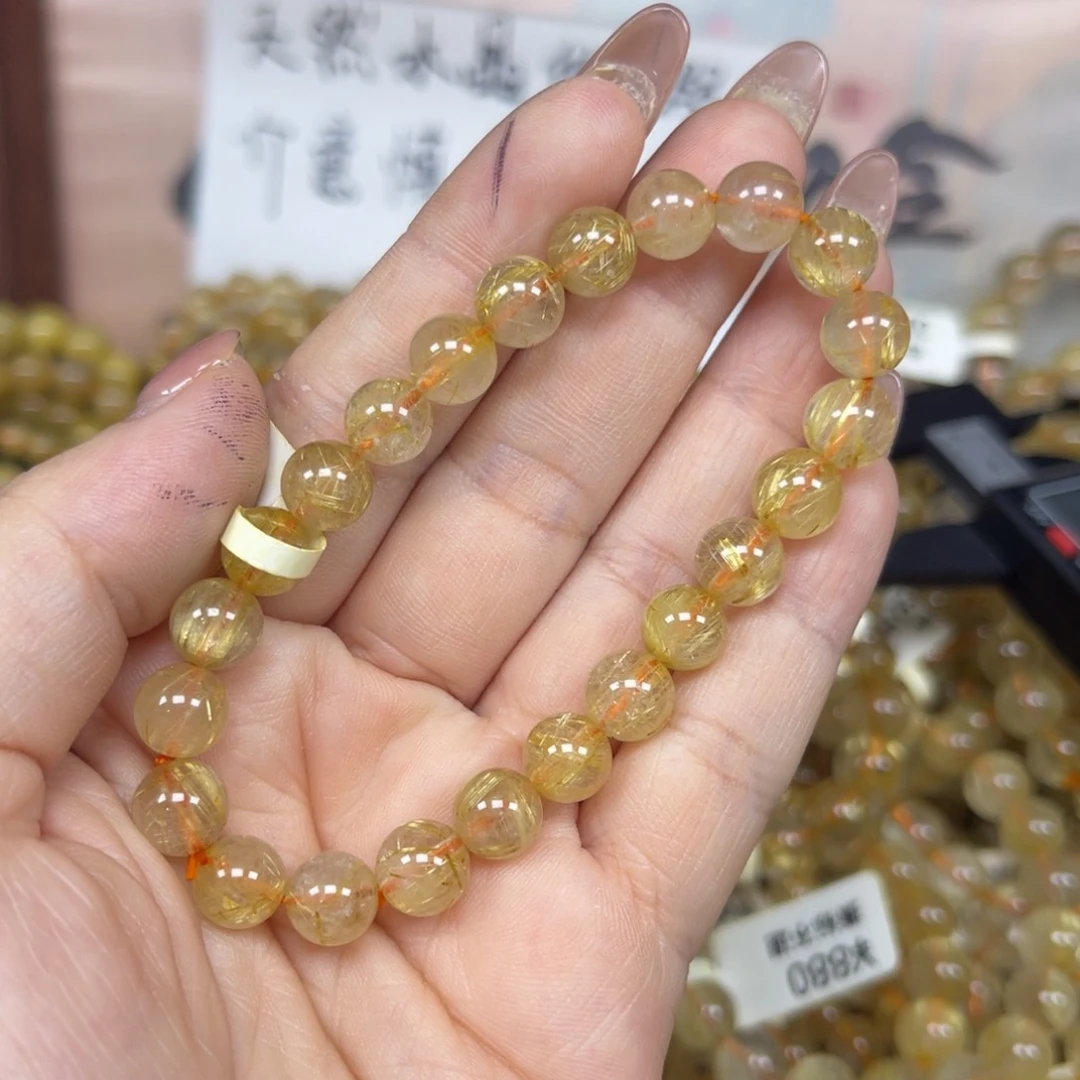 发晶手链未镶嵌金发晶8