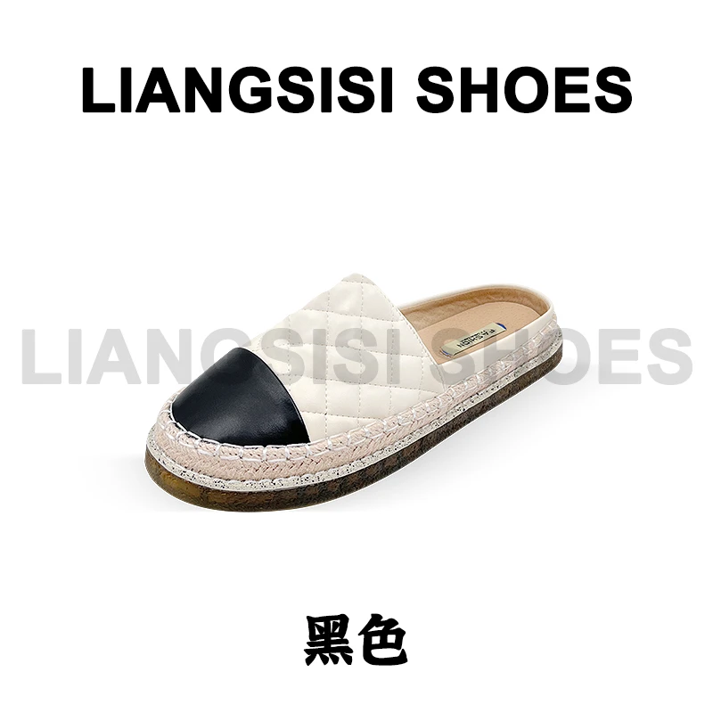 梁思思SHOES【鱼夫鞋】2025新款小香风渔夫百搭休闲包头拖-289-1