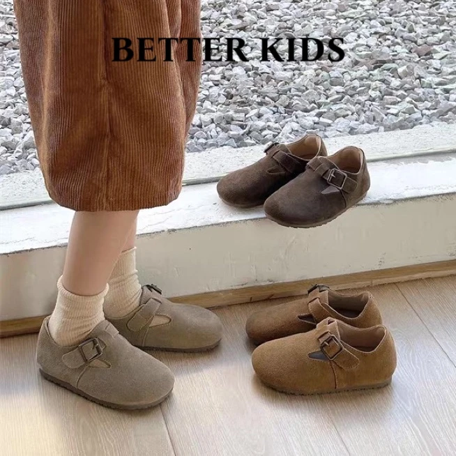 BETTER KIDS/好孩子儿童勃肯鞋秋季2025男女童韩版软底透气小皮鞋
