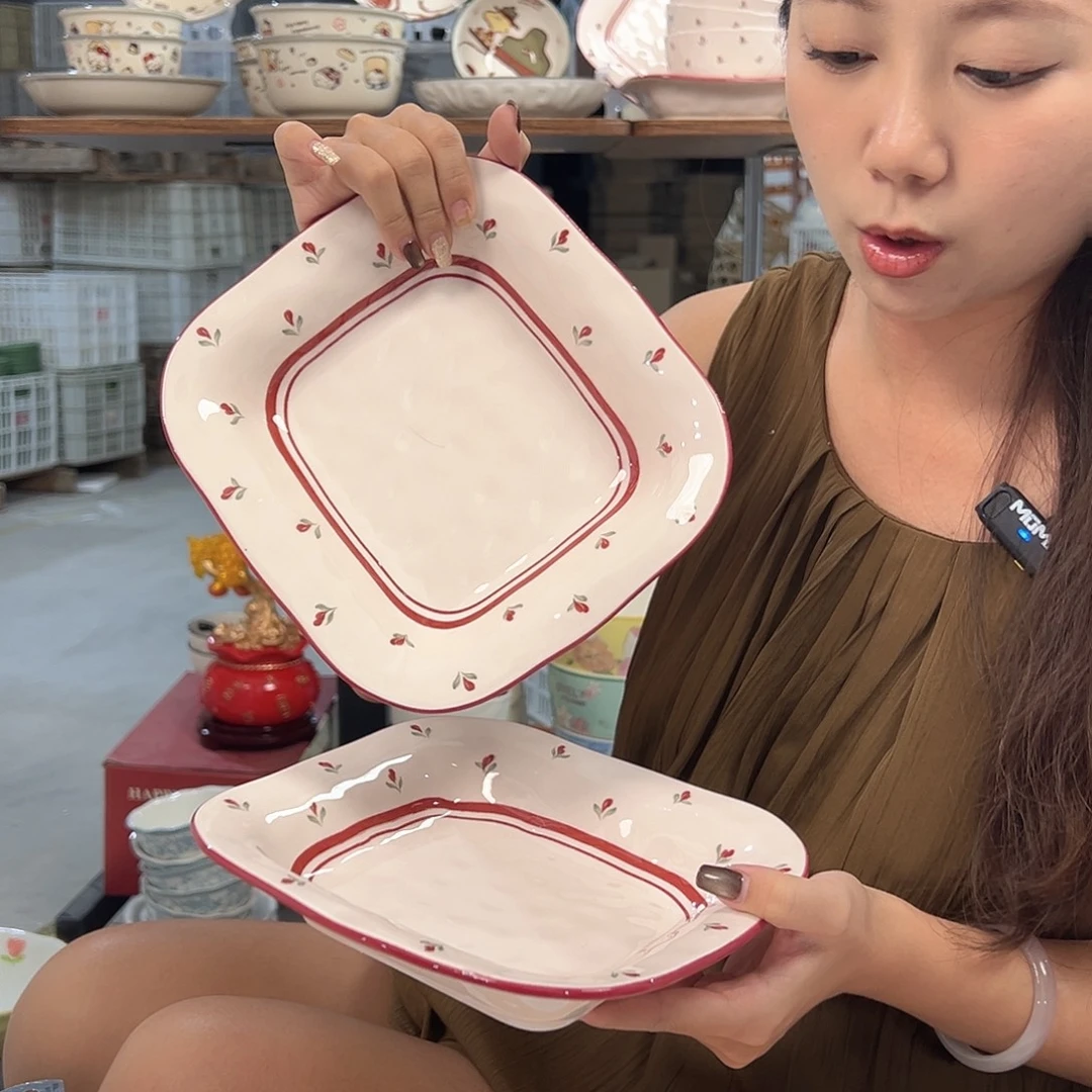 潮州微瑕陶瓷餐具8寸
