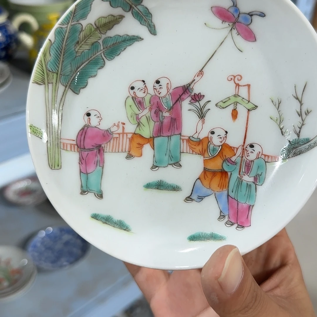瓷片摆件手绘瓷器处理