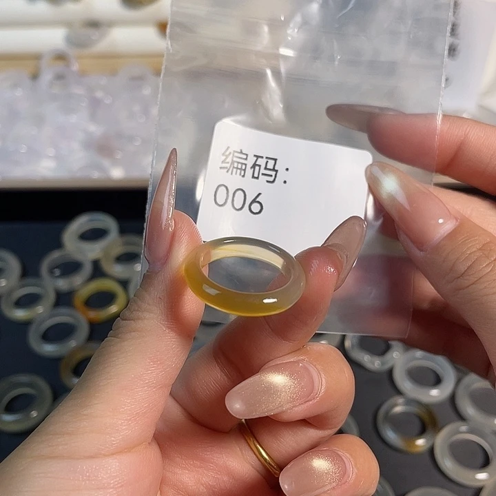 玛瑙/玉髓未镶嵌戒指006港16