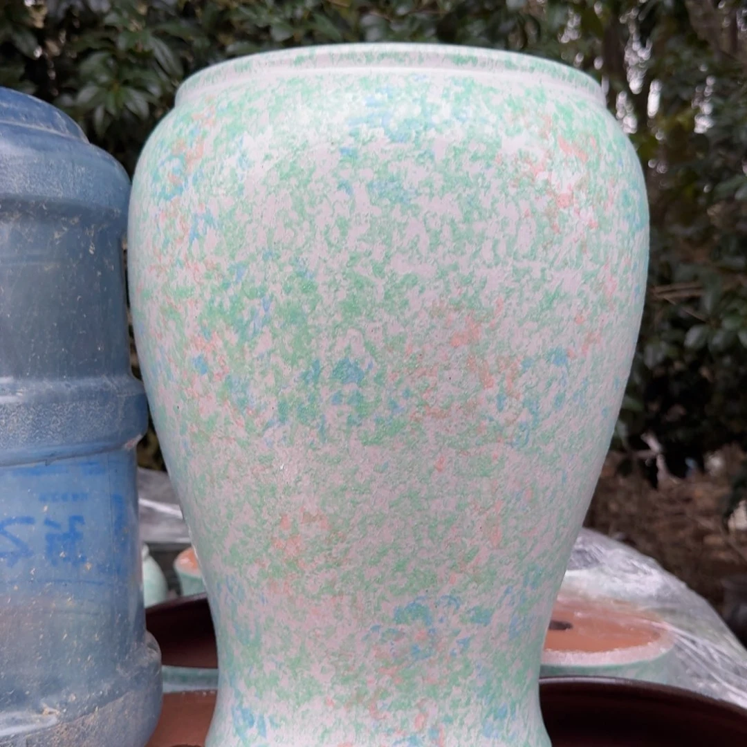 紫砂摆件口25高42（一个美人鱼绿大大号