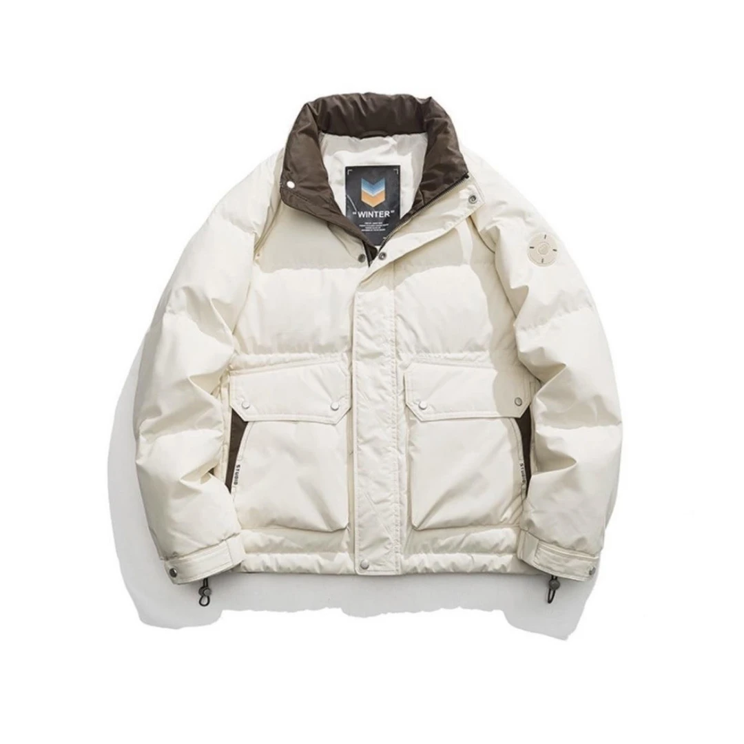 6317【清货】冬季户外立领保暖潮流面包服休闲百搭宽松加厚抗寒外套