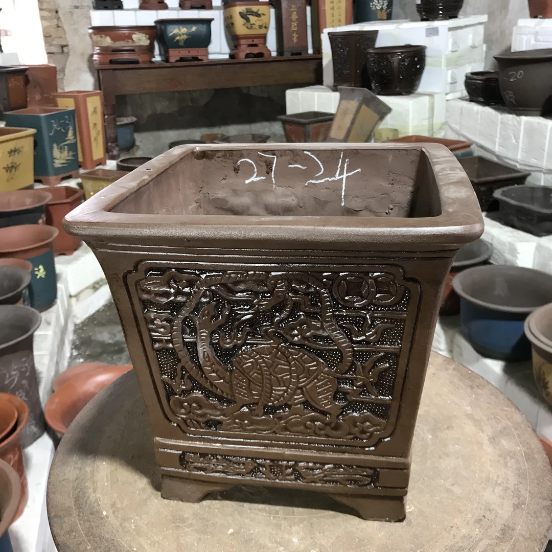 仿古盆四方花盆27口径