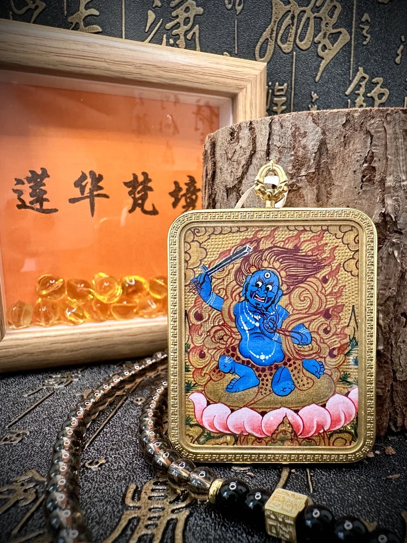 【不动明王 鸡守护神】热贡纯手绘矿料上色