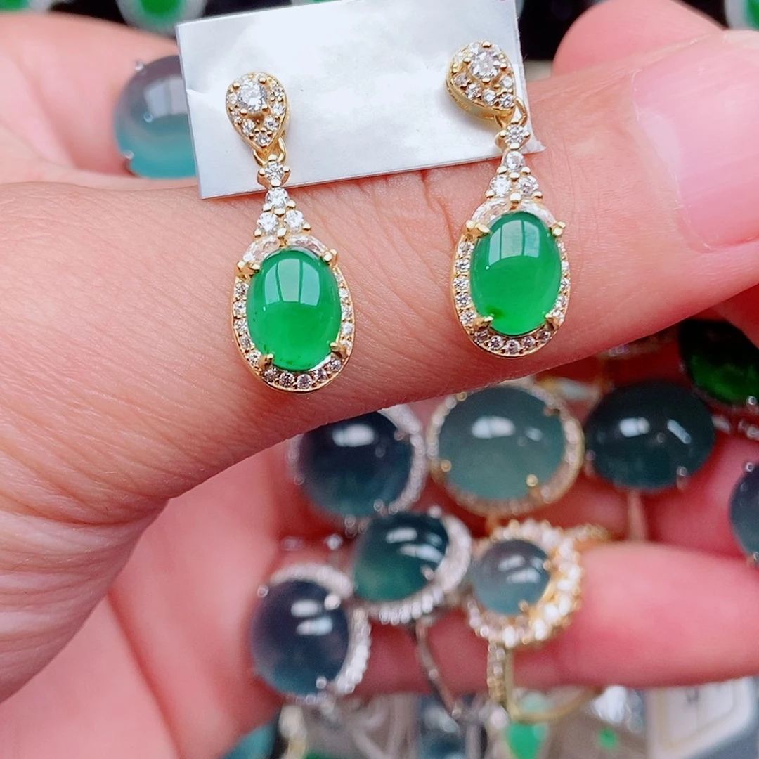 银S925镶嵌戒指翡翠