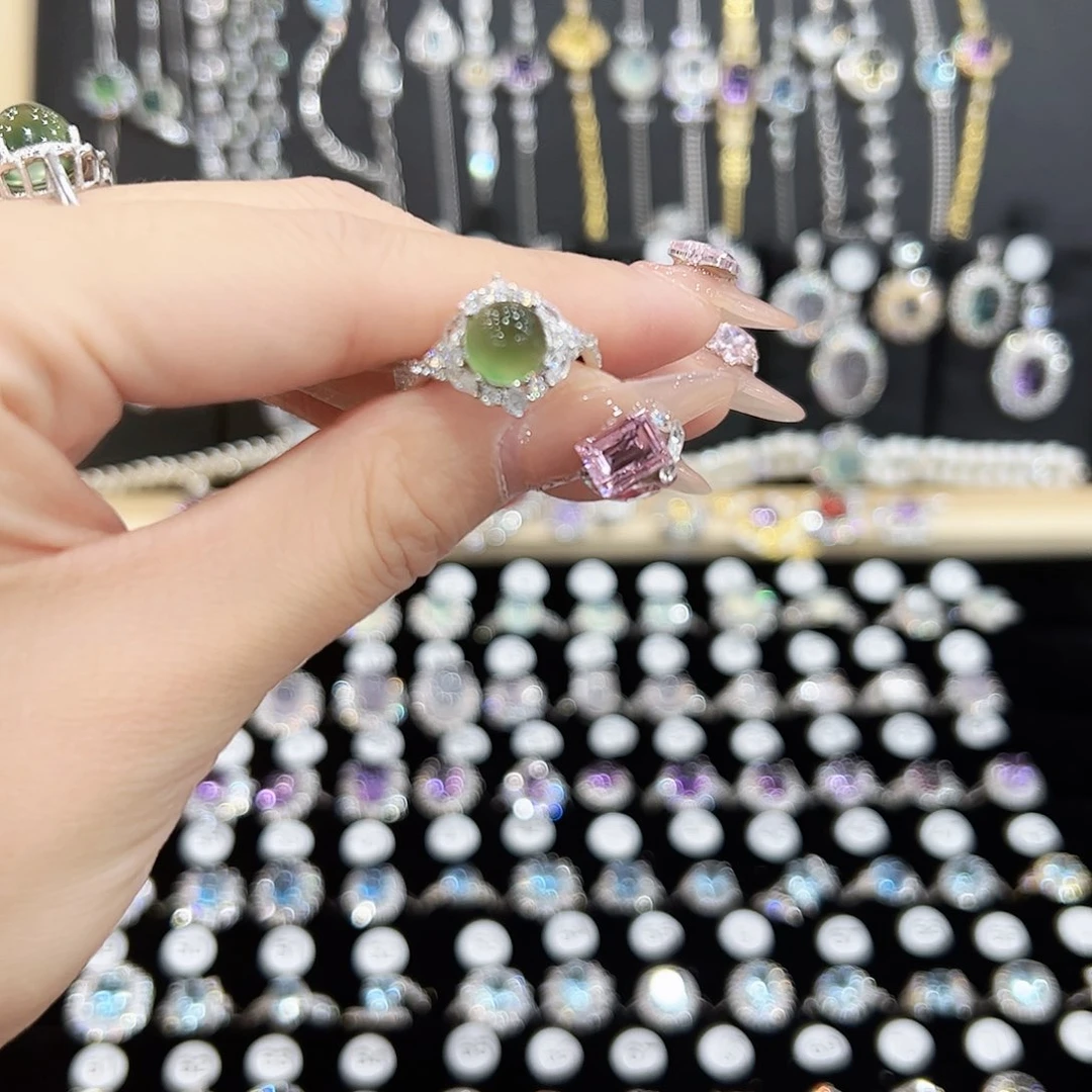 紫晶戒指银S925镶嵌天然