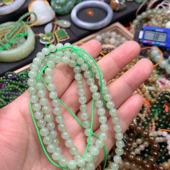 和田玉未镶嵌手链63