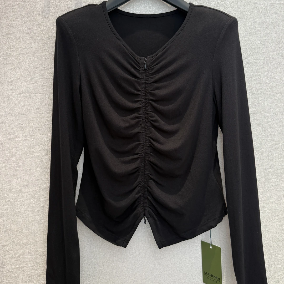 不规则玛丝恩迪秋款纯色魔术瘦瘦衣330060