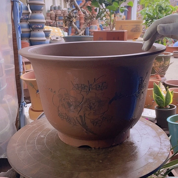 紫砂宜兴紫砂花盆007