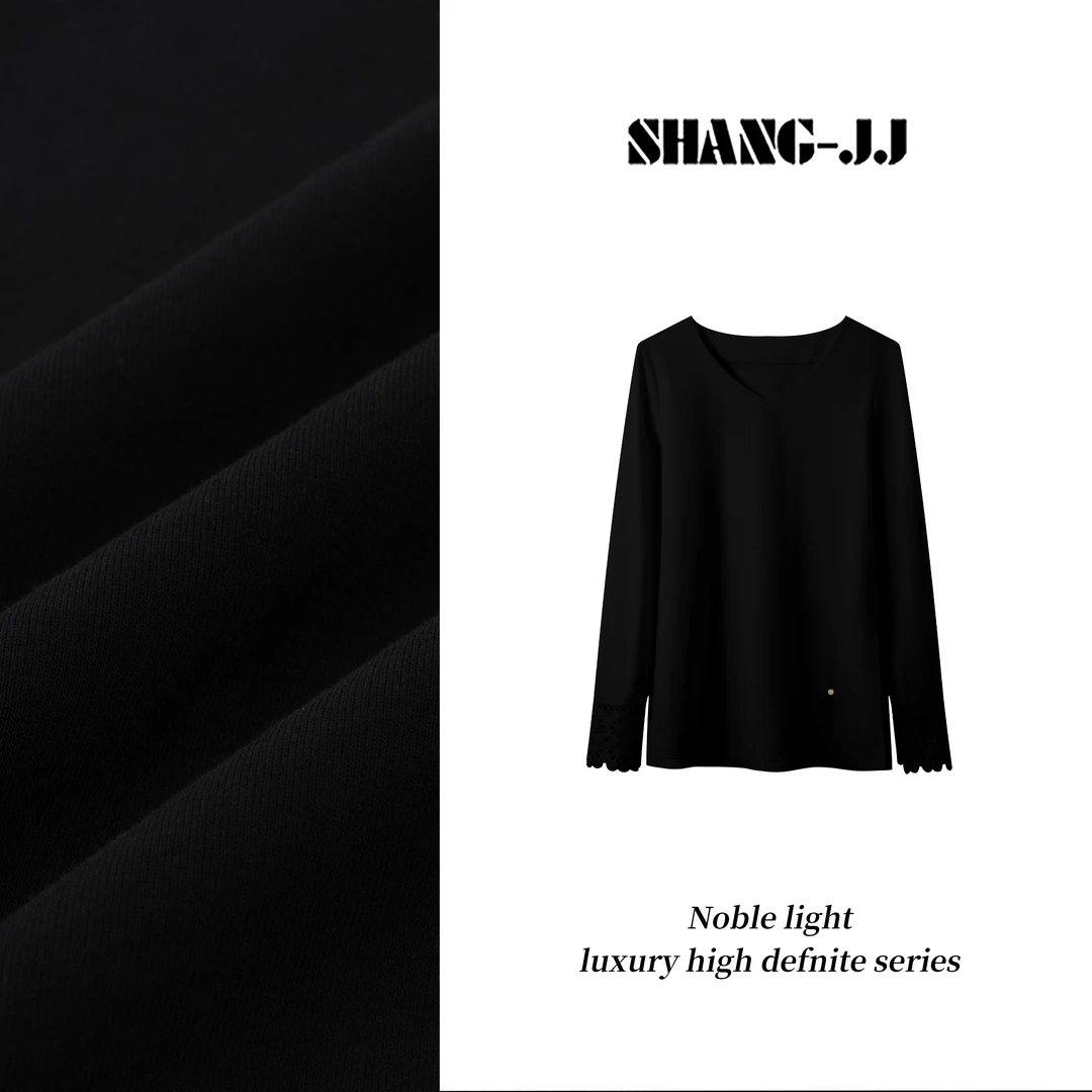 SHANG-JJ【点睛搭配】25ss新品重磅棉混纺舒适柔软细腻上衣q133416p