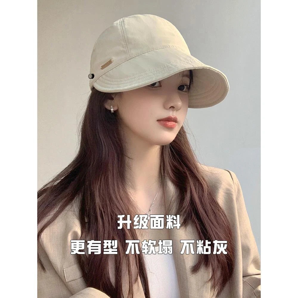 赵露思同款大头围可挂口罩帽防紫外线遮阳速干鸭舌渔夫棒球帽