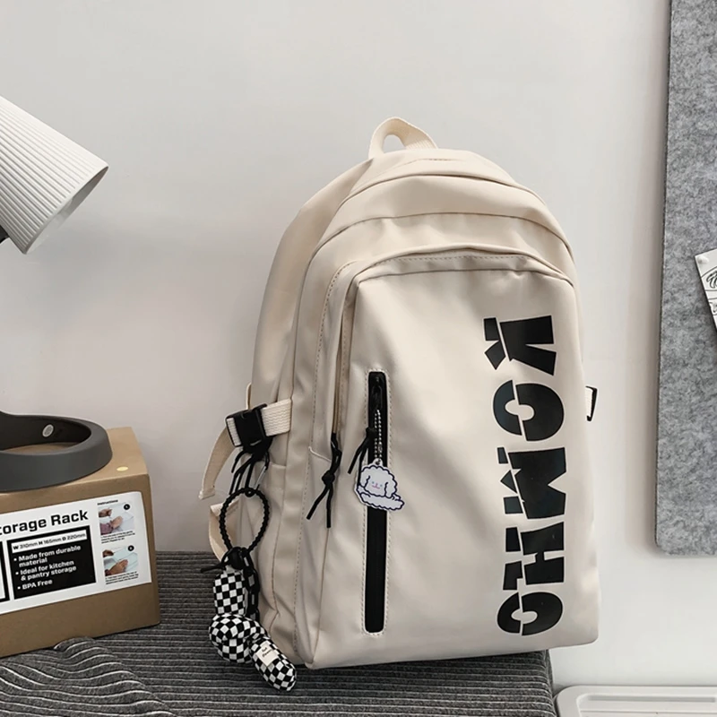 美式复古背包女生初中男生大容量书包高中生大学生双肩包女肩包男