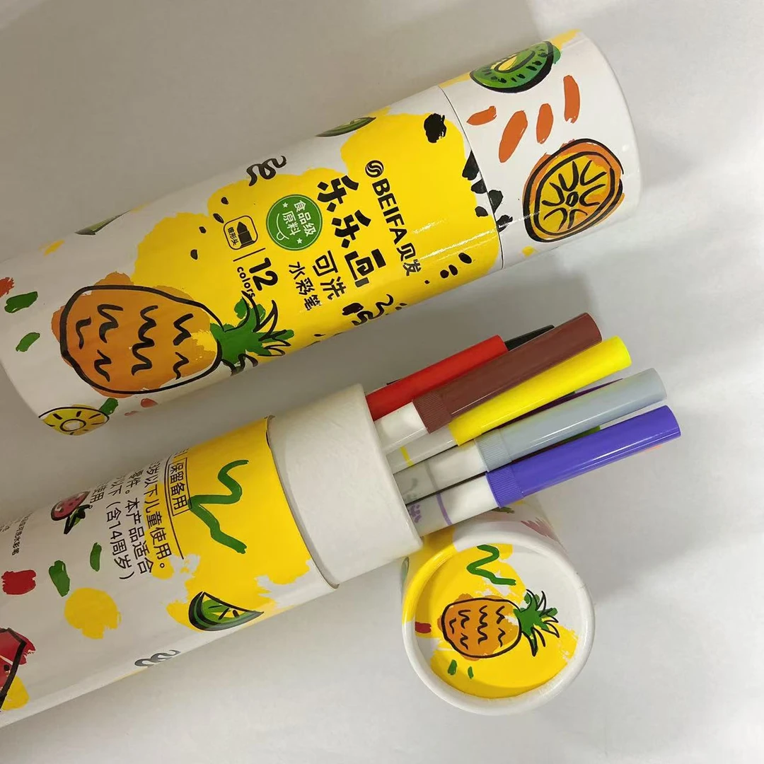 贝发12色乐乐画可洗水彩笔