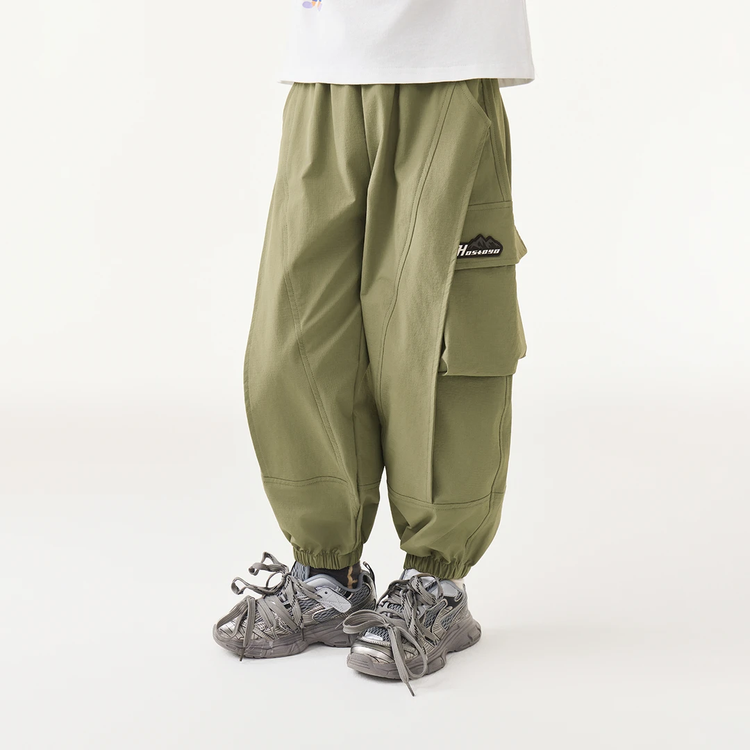 皇室童缘男童裤子春秋季新款儿童洋气工装伞兵裤17330381005