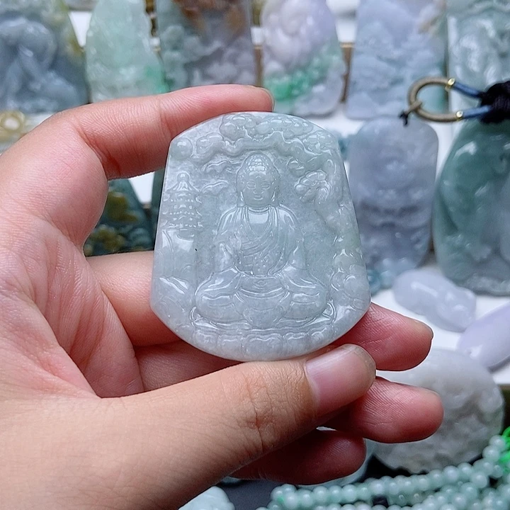 翡翠未镶嵌吊坠(不含链)1