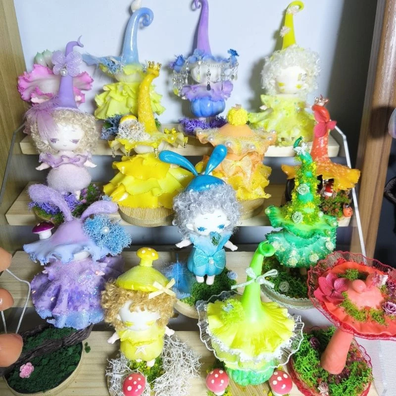 纯手工精致云南蘑菇精灵摆件网红爆款潮玩