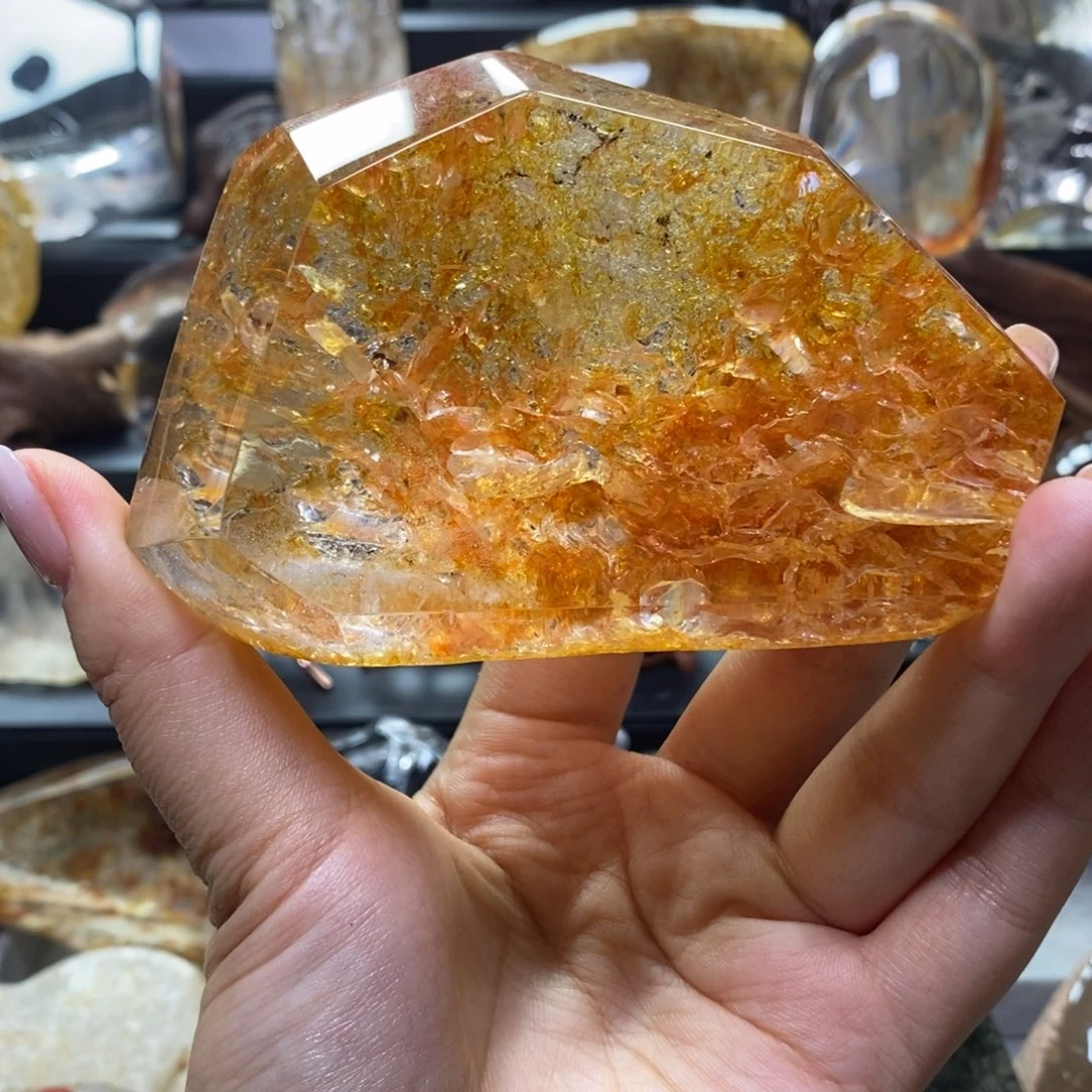 晴***虹水晶摆件未镶嵌摆件0000