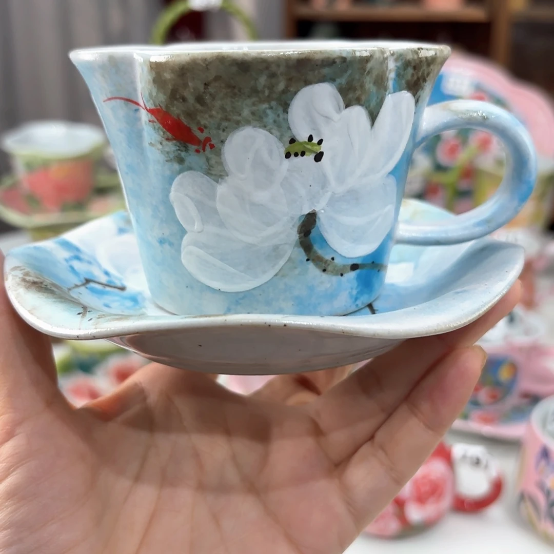景德镇手绘高温釉下彩陶瓷茶具