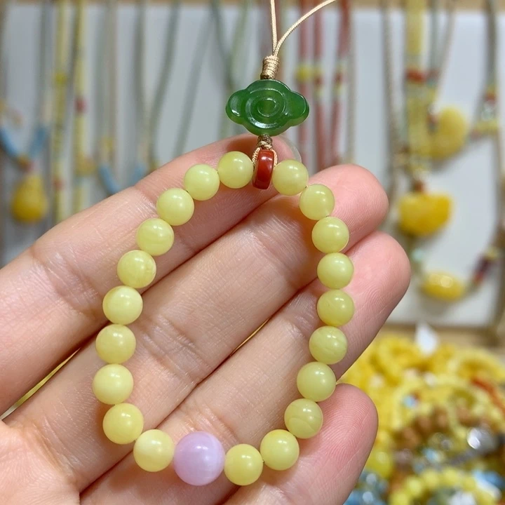 琥珀未镶嵌裸石手机挂