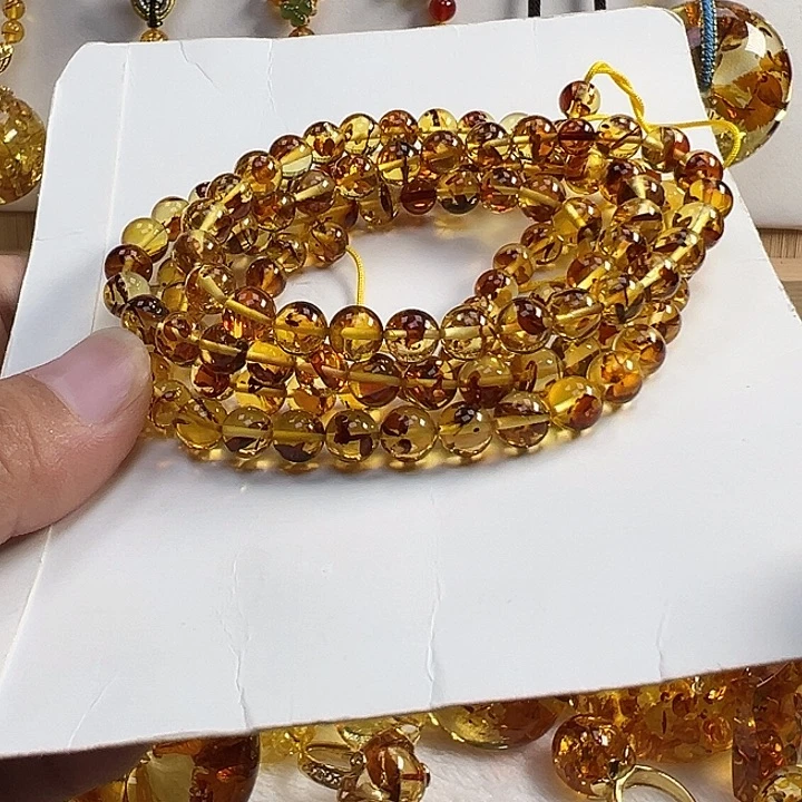 琥珀（花珀）未镶嵌颈饰