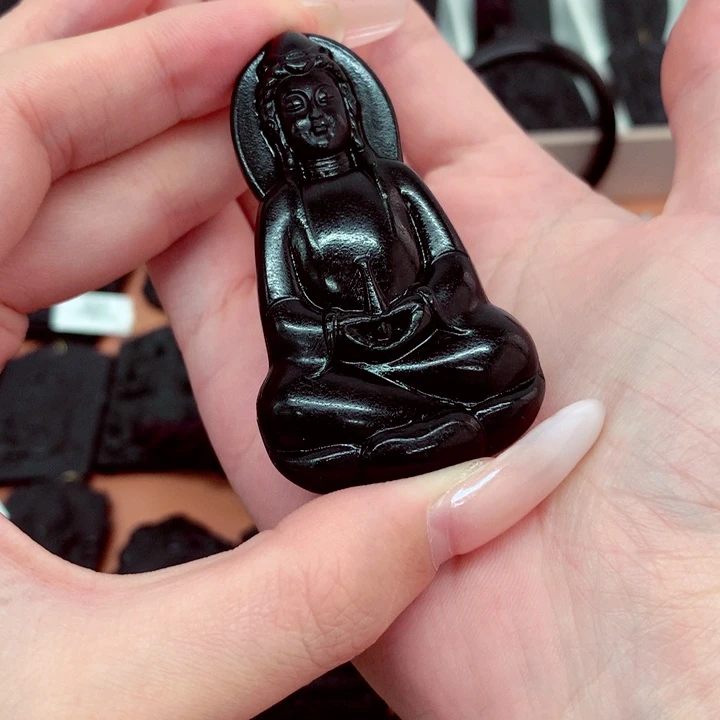 天然缅料a货钢琴黑特色题材挂件