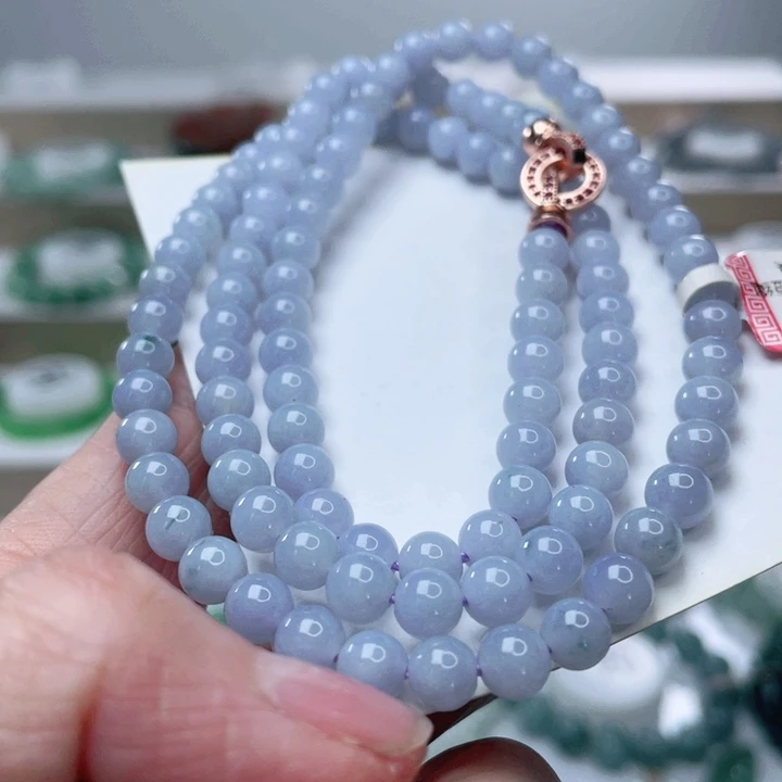 翡翠未镶嵌手链天然翡翠项链6mm