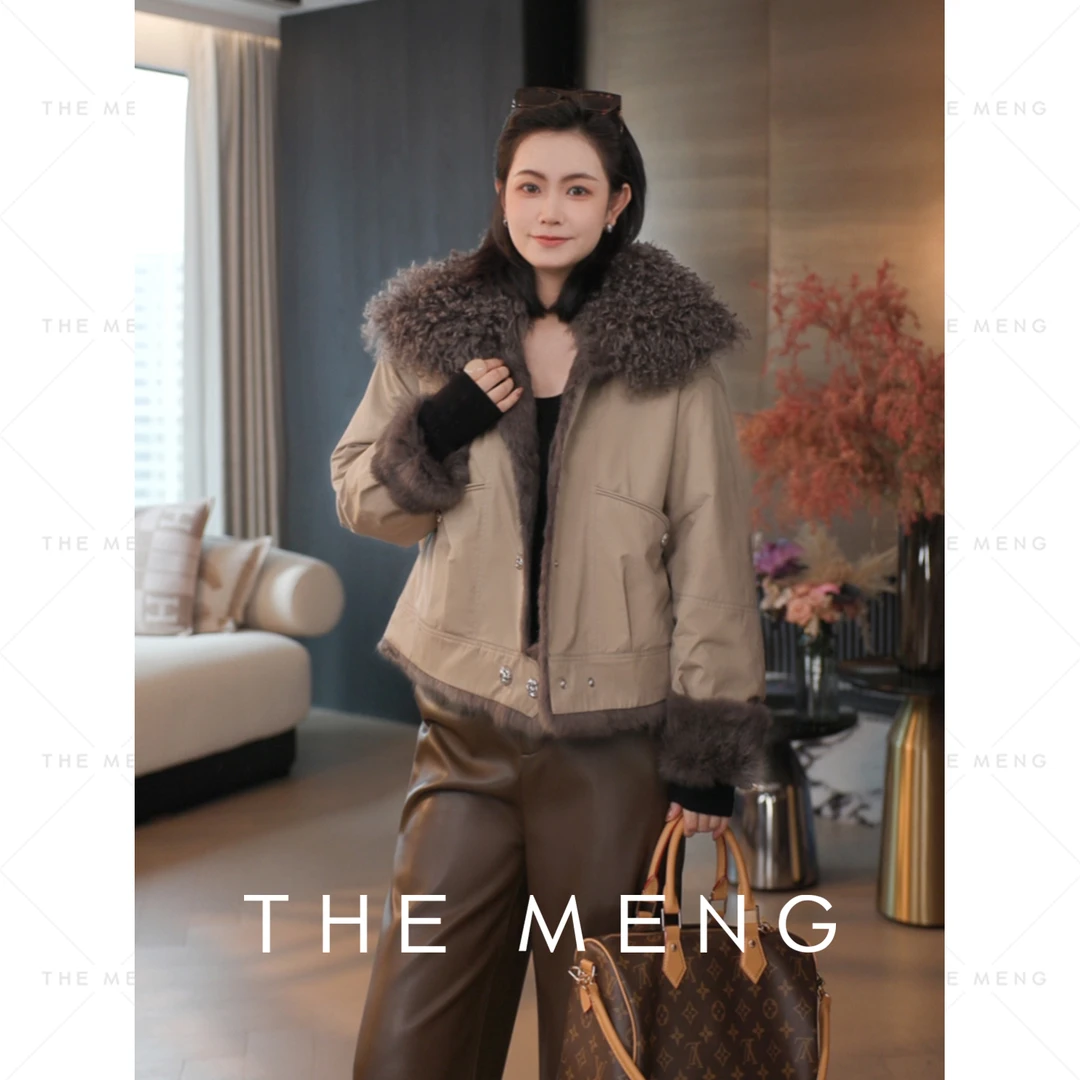 THE MENG【繁星】托斯卡纳羊毛皮一体两穿皮草#M253A1308