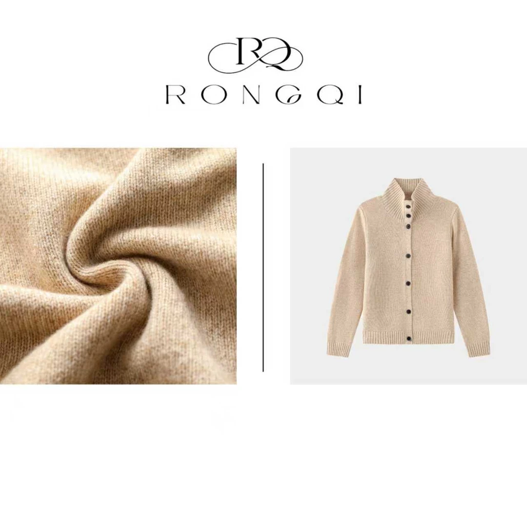 "雪松恋人"·绒起·100羊毛 半高领加厚秋冬花式纱针织衫RQ76206