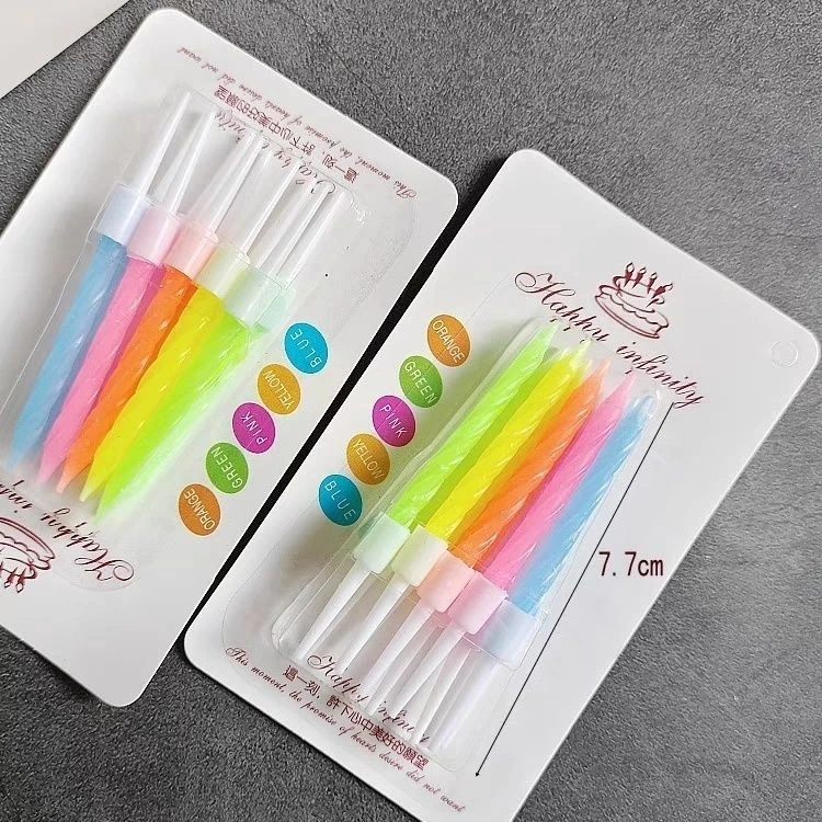 创意彩色螺旋生日蜡烛蛋糕派对装饰必备插件